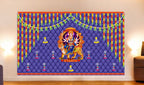 5x8 Feet Durga Fabric Reusable Backdrop Banner for Durga Pooja/Navratri (1034)