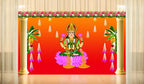 5x8 Feet Fabric Reusable Backdrop Banner for Diwali/Laxmi Pooja