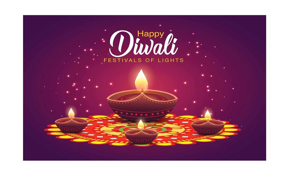 5x8 Feet Happy Diwali Fabric Backdrop Banner