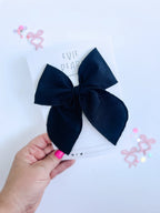 Black Solid Oversized Bow by Evie Pearl Handmade