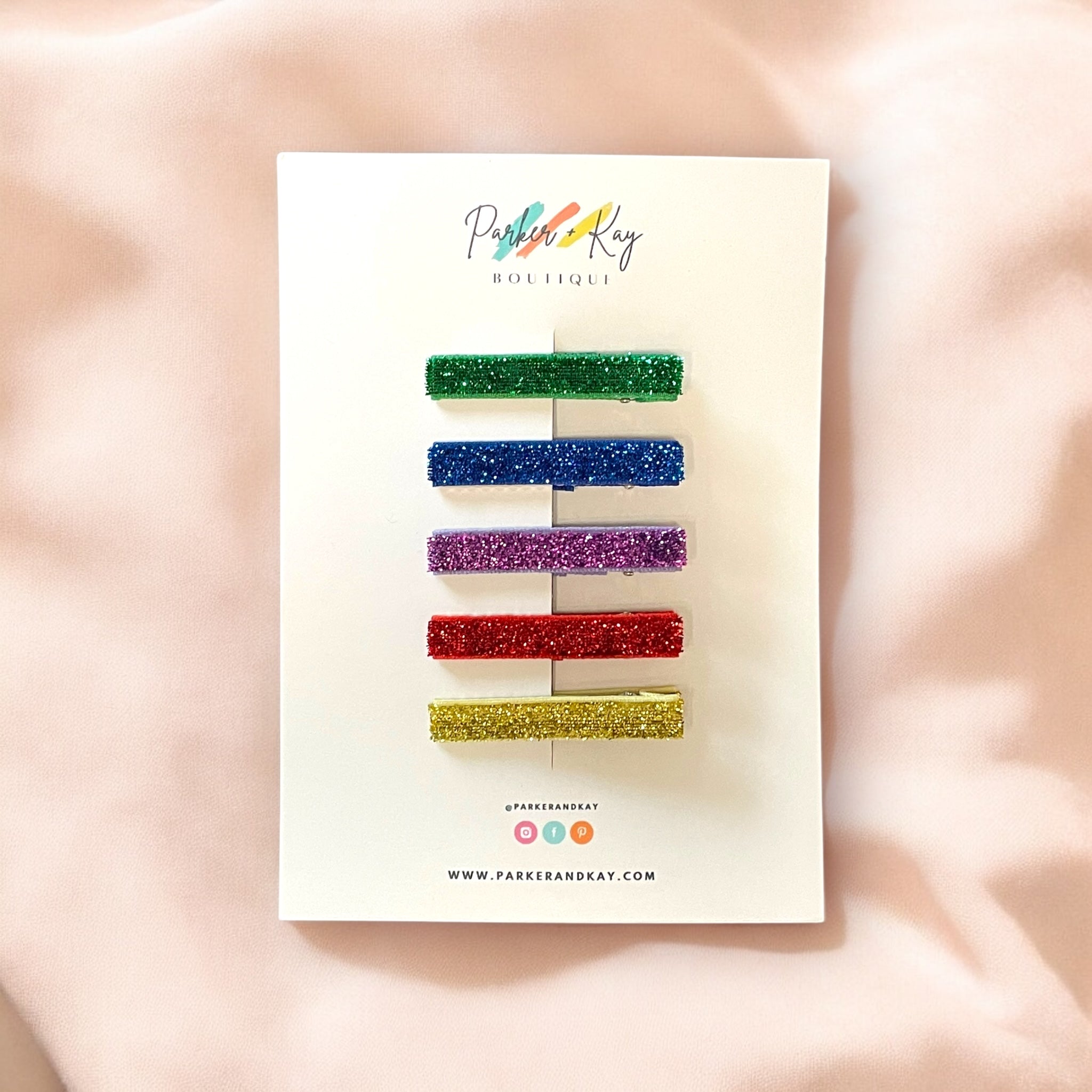 Tinsel Hair Clips Variety Set