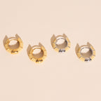 Color Block Chunky Rounded Huggie Hoop Earrings