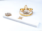 Marble Agarbatti Stand with Ganesha Platter