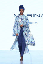 Woven Navy Burkini Modest Swimwear M2498