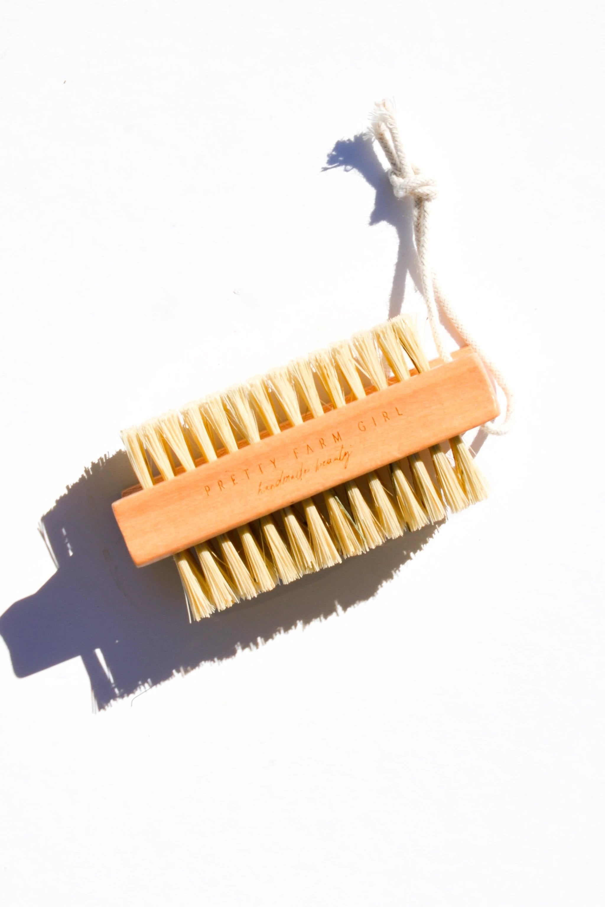 Bamboo Nail Brush With Sisal Bristles by Pretty farm girl