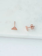 Rose Gold Triangle Studs by Fair Anita