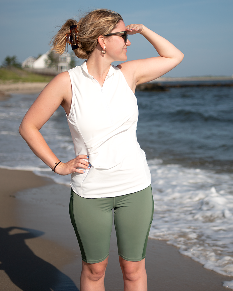 Leap In Swim & Bike Shorts - Palmetto with Seagrass by Line In The Sand Swim