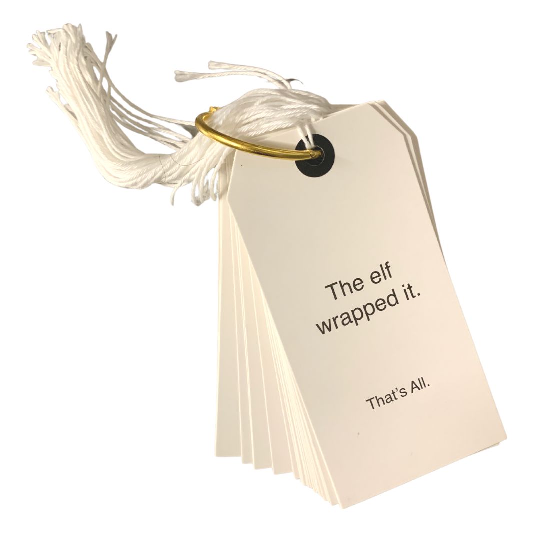 Deal of the Day: Funny Christmas Gift Tag Book | 24 Hilarious Tags on a Metal Organizing Ring