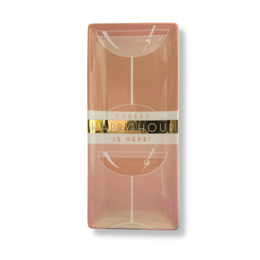 Deco Style Happy Hour is Here Vertical Tray in Gift Box