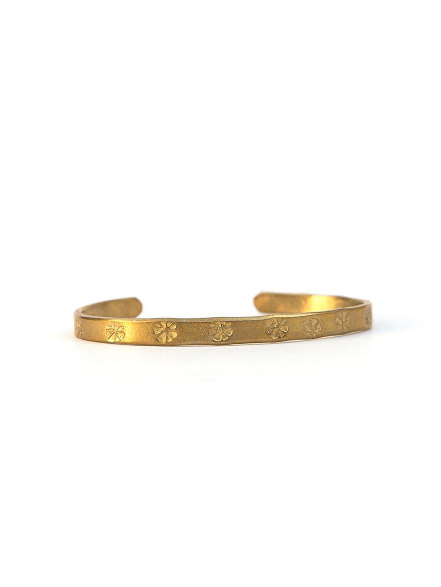 Stamped Brass Cuff Bracelet