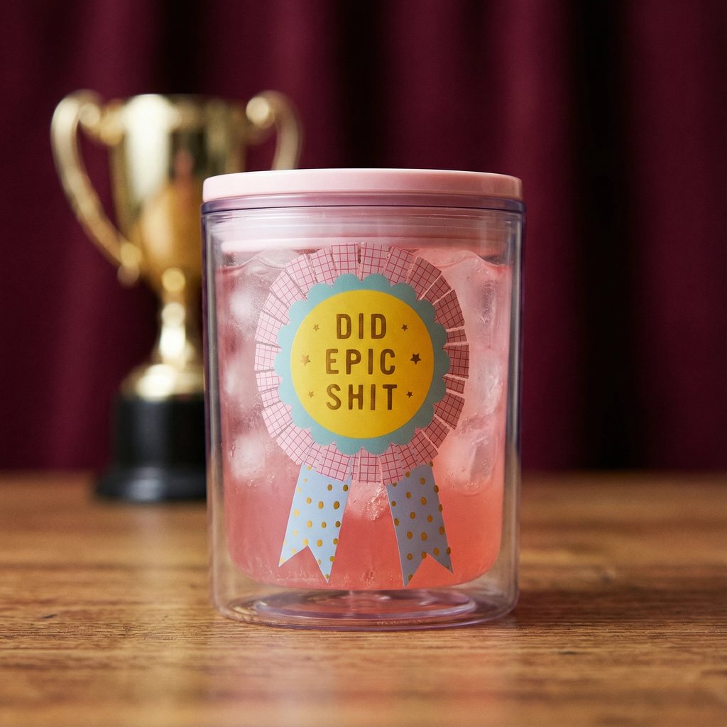 Did Epic Shit Double-Wall Short Tumbler | Acrylic Travel Tumbler with Lid | 4.5" by The Bullish Store