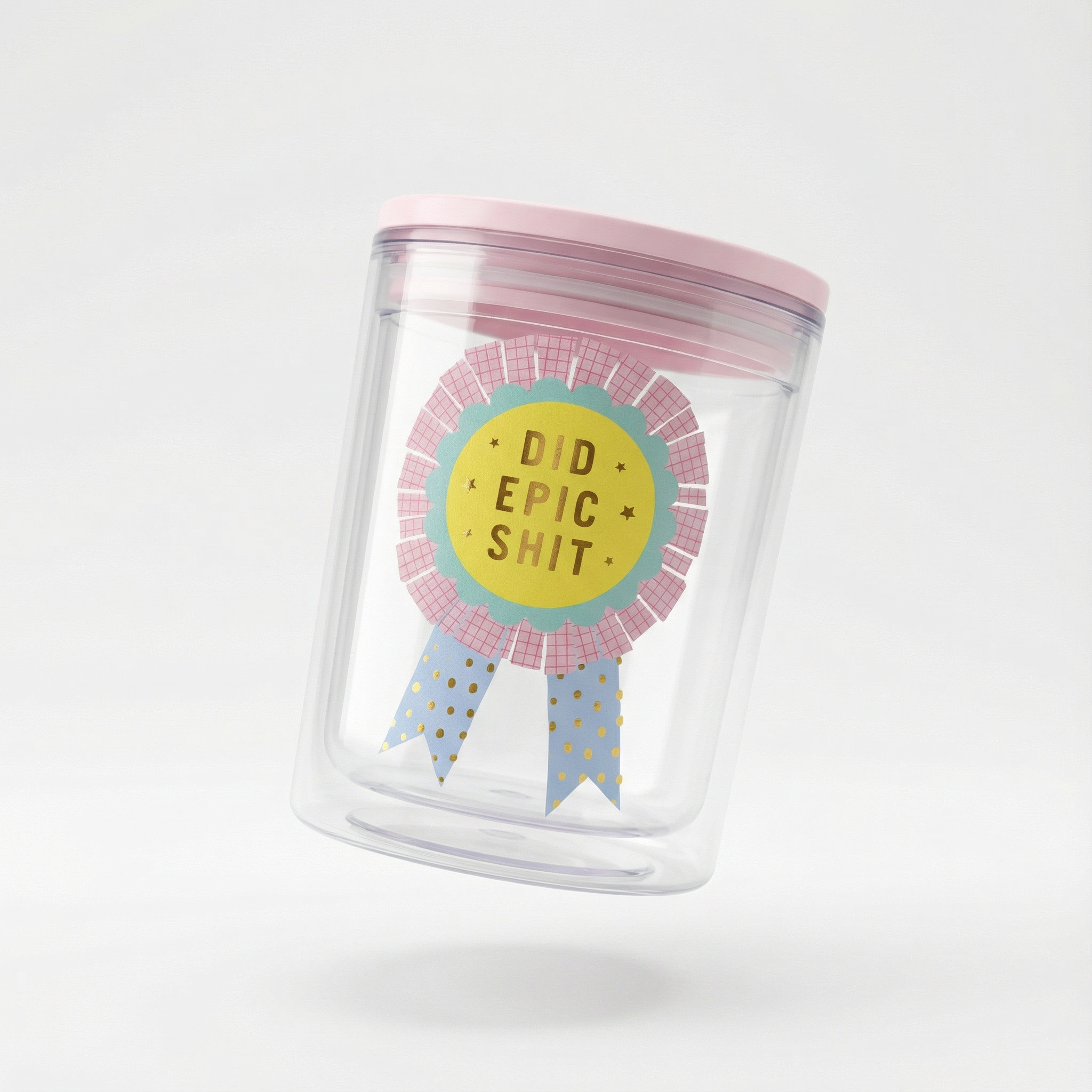 Did Epic Shit Double-Wall Short Tumbler | Acrylic Travel Tumbler with Lid | 4.5"