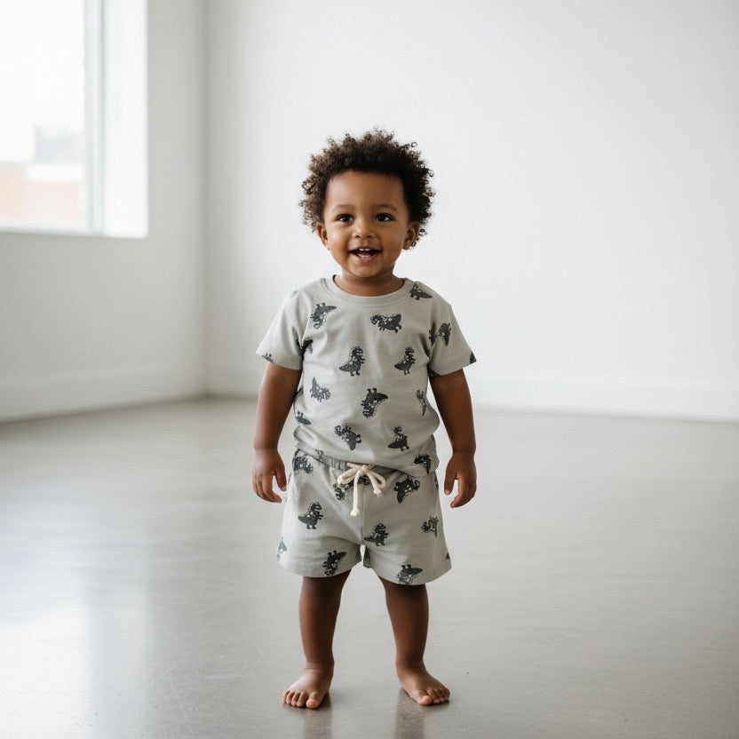 Dinosaur Cotton 2pc Short Set