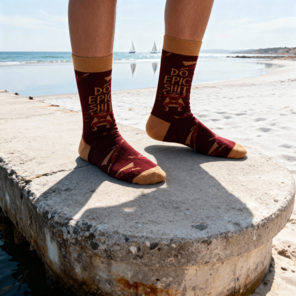 Do Epic Shit Socks | Super Hero Illustration | Unisex or Gift for Her