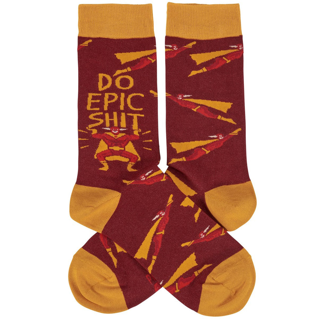 Do Epic Shit Socks | Super Hero Illustration | Unisex or Gift for Her