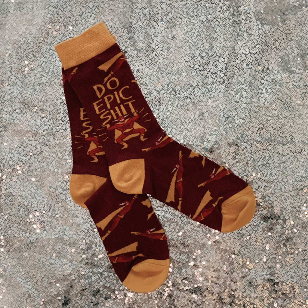 Do Epic Shit Socks | Super Hero Illustration | Unisex or Gift for Her
