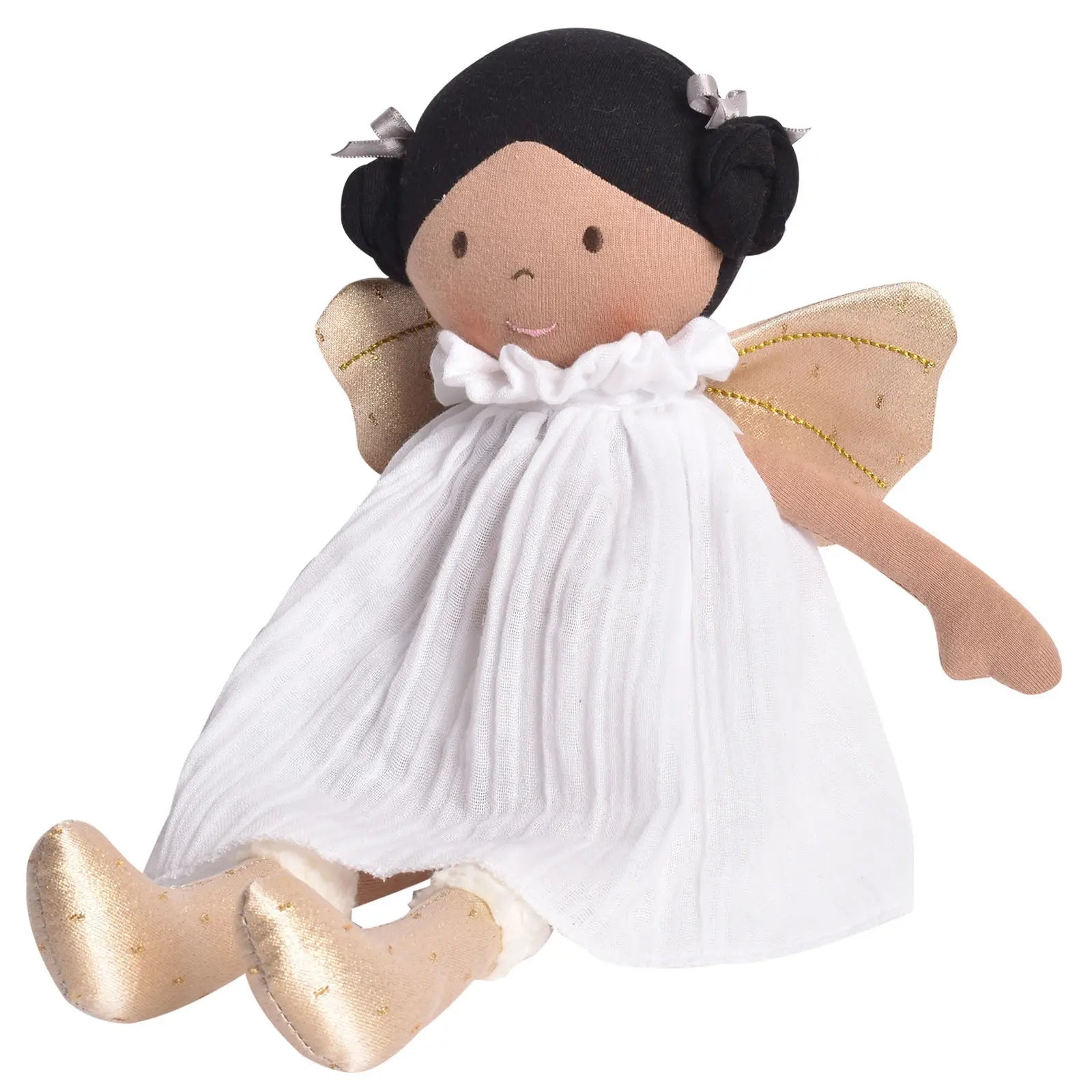 Organic Fairy Doll for Babies – Aurora with Gold Wings