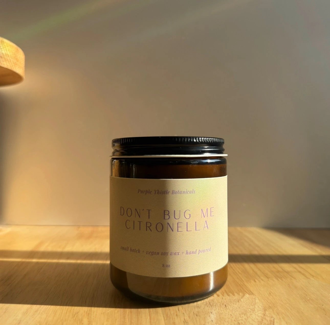 Don't Bug Me Citronella Candle by Purple Thistle Botanicals