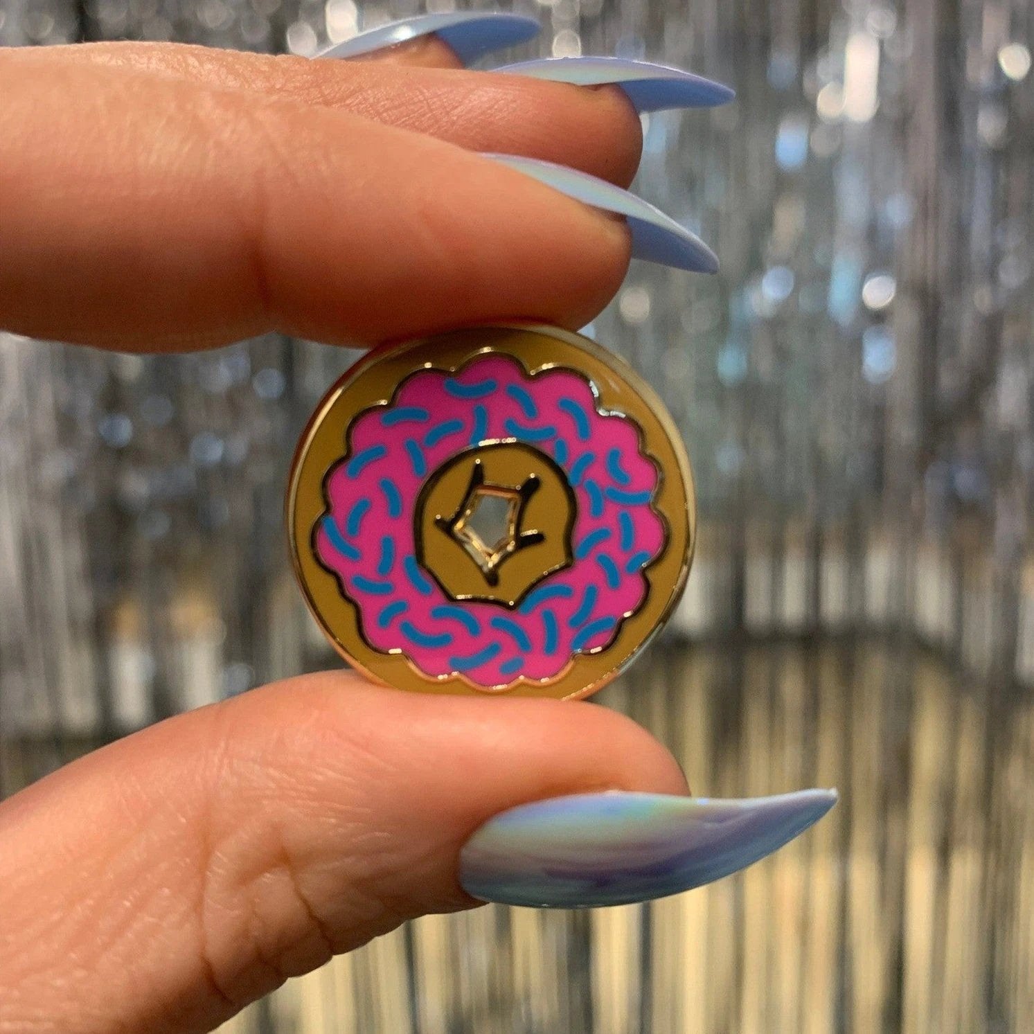 Donut Know What I Would Do Enamel Pin on Gift Card by The Bullish Store