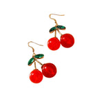 Double Cherries Rockabilly Earrings | 2.5" long by The Bullish Store