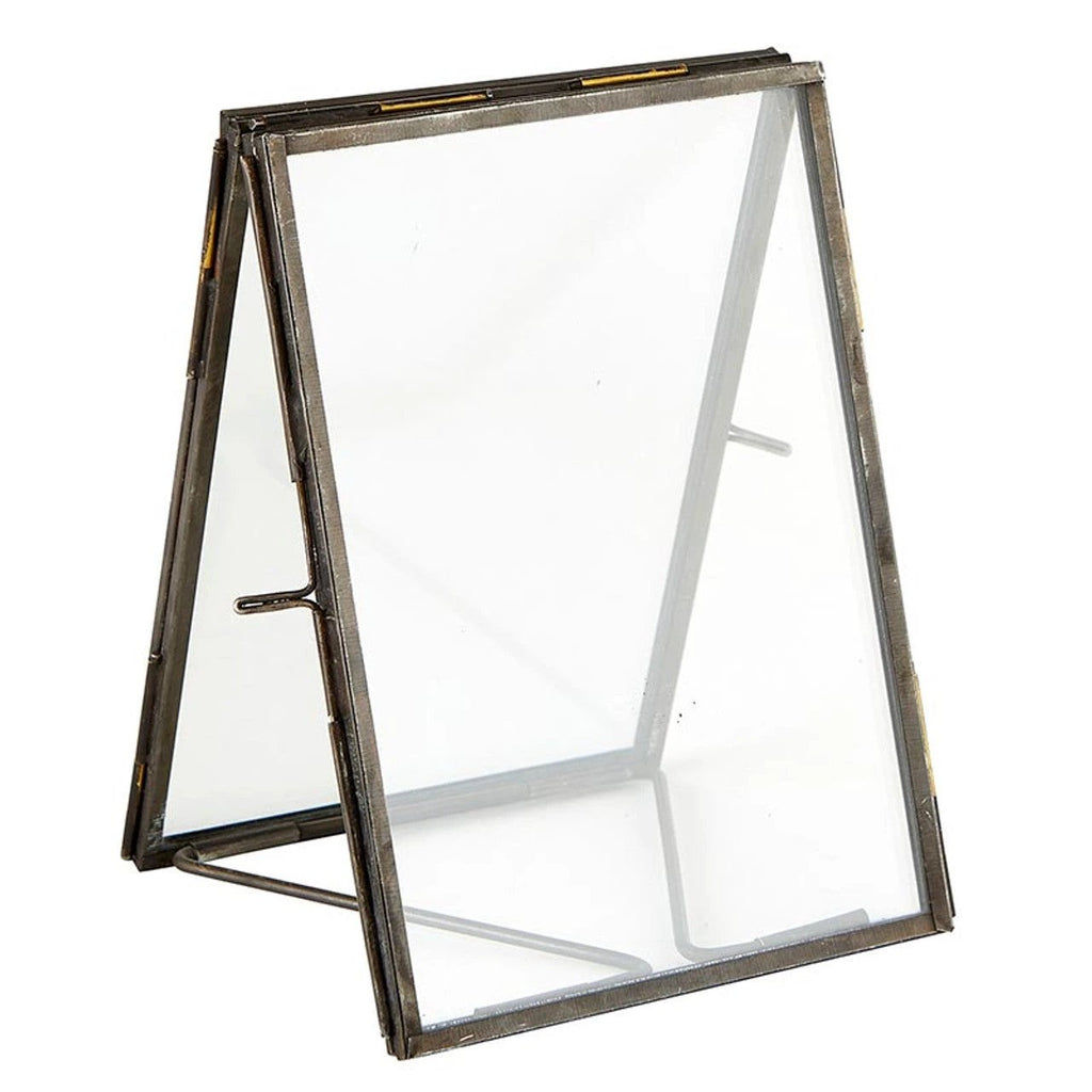 Double Picture Metal Frame | Multipurpose Rustic Photo Holder | 5" x 7" by The Bullish Store