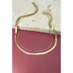 Double Snake and Largo Chain Necklace | Two Layer Gold Tone Jewelry by The Bullish Store
