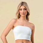 Doubled Layered Back Lace Up Tube Top | Casual Style Sleeveless Cropped Top [Available in Sizes SM-L] by The Bullish Store