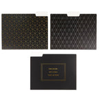 Dream Big File Folder Set in Black | 6 File Folders in Motivational Designs