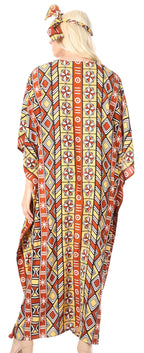 Sakkas Mera Women's Long Loose Short Sleeve Summer Casual Caftan Kaftan Dress - Buy One, Get One 50% Off