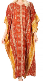 Sakkas Mera Women's Long Loose Short Sleeve Summer Casual Caftan Kaftan Dress - Buy One, Get One 50% Off