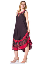 Sakkas Batik Flower Caftan Tank Dress / Cover Up