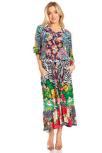 Sakkas Andreas Women's Maxi Dress with Ruffles and Buttons