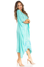 Sakkas Clementine Third Women's Tie Dye Caftan Dress/Cover Up Beach Kaftan Summer