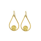 Brass Teardrop Dangle Earrings for Women - Shani