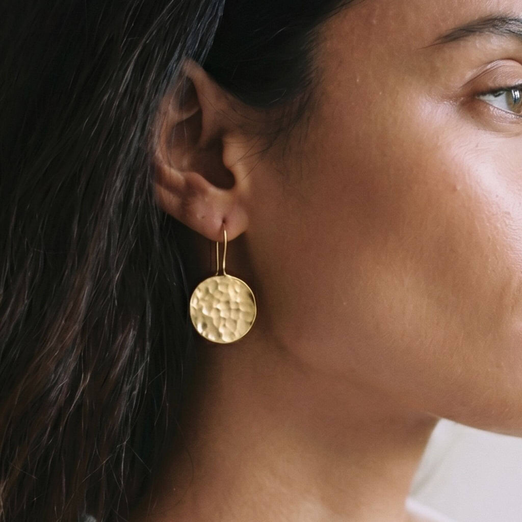 Brass Drop Stud Earrings for Men and Women - Njiwa