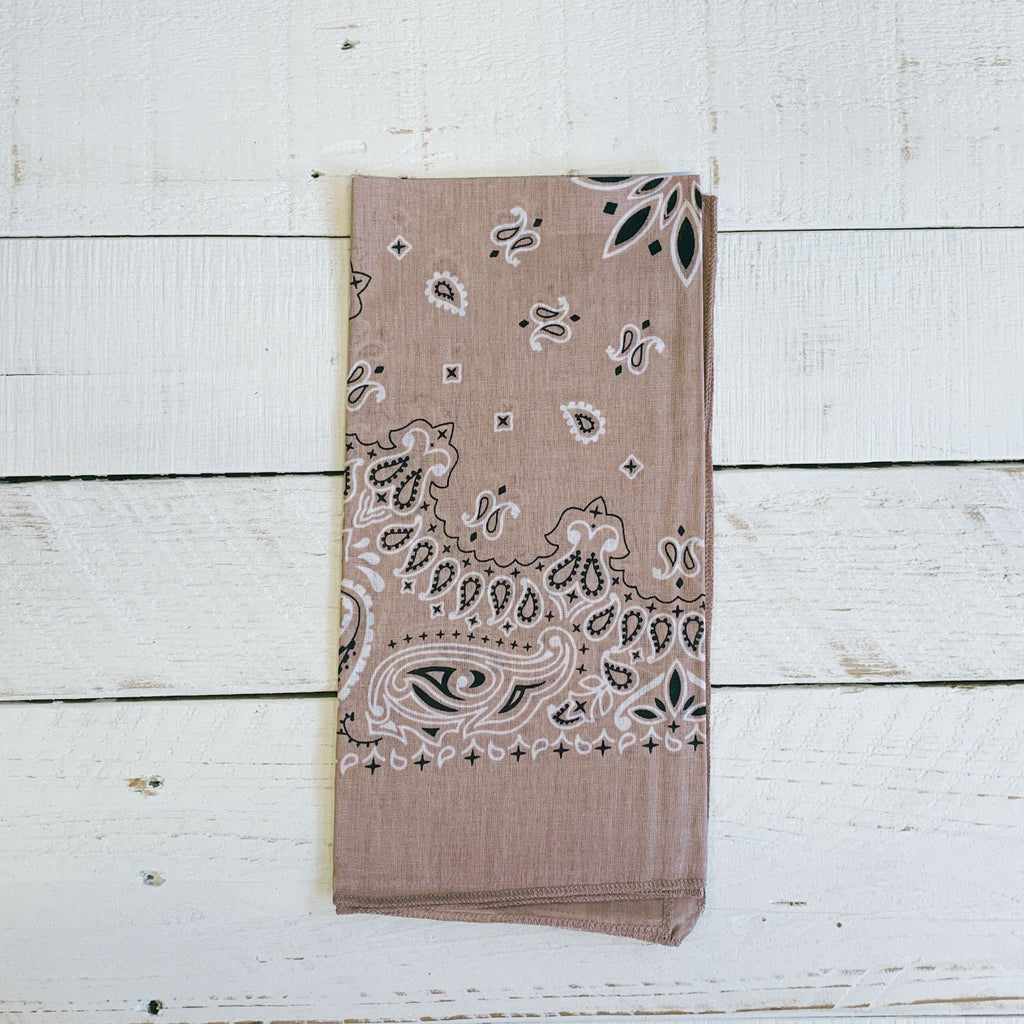 Dusty Rose Muted Color Bandana | Boho Hair Scarf Headband