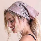 Dusty Rose Muted Color Bandana | Boho Hair Scarf Headband by The Bullish Store