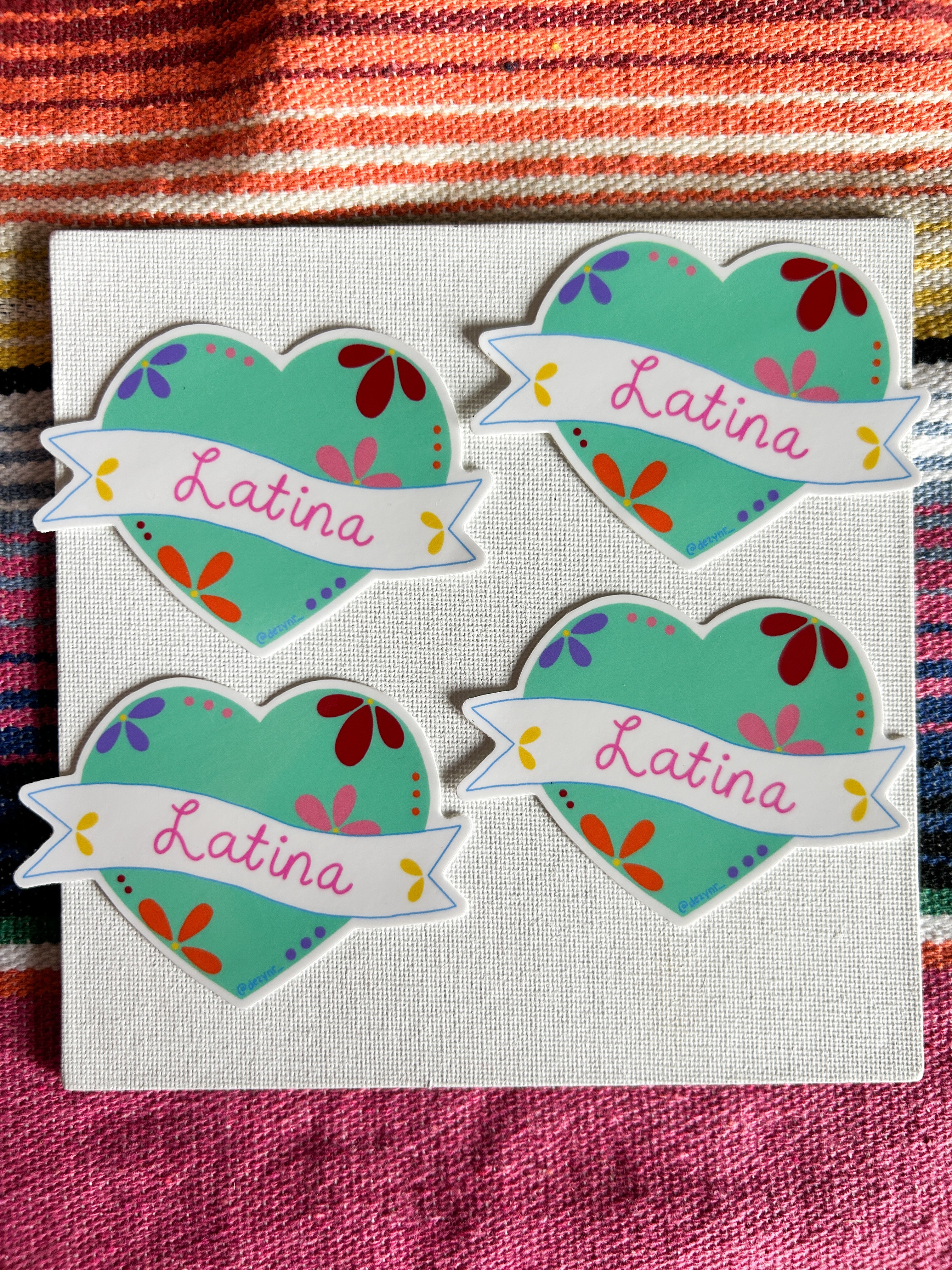 Latina in teal Sticker