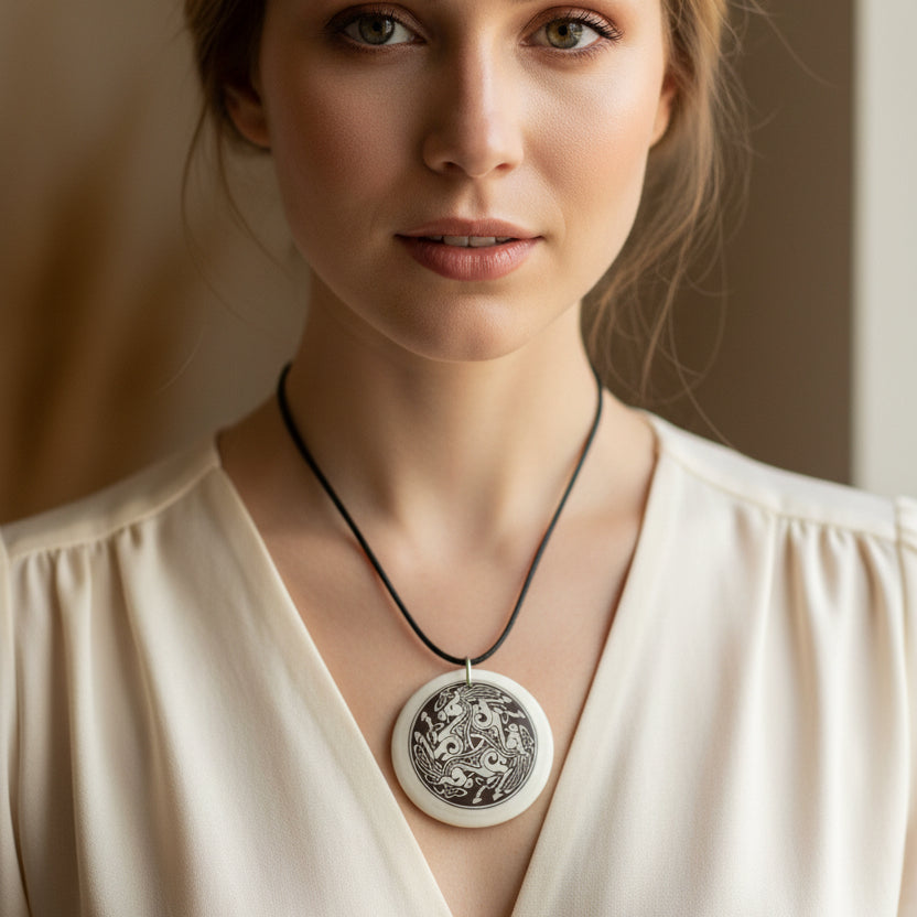 Artisan Celtic Triple Horse Necklace - Handmade in the U.S.A.
