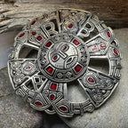 Large Frankish Limons Medieval Brooch - Sterling Silver Historical Reproduction Pin