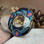 Enamel Celtic Birds Scarf Ring