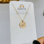 Hand Stamped Medium Coin Necklace by Derive Jewelry