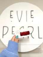 Red Glitter Single Snap Clip by Evie Pearl Handmade