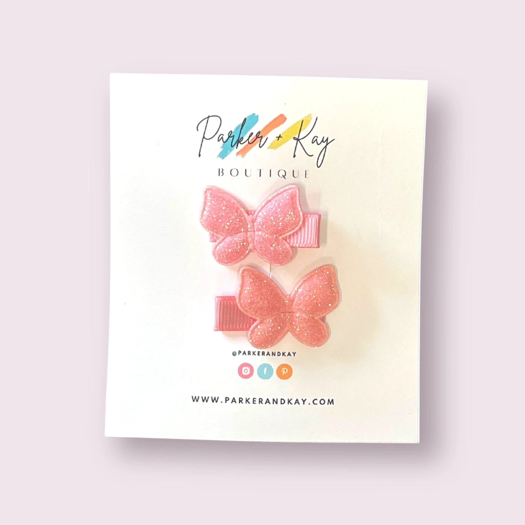Shimmering Butterfly Hair Clips by Parker + Kay Creative