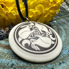 Artisan Celtic Triple Rabbit Necklace - Handmade in the U.S.A.