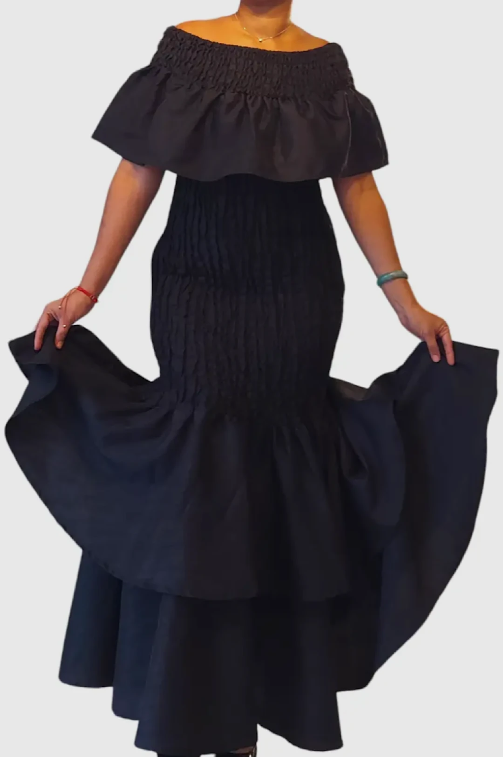 Black One Size Fits Most Mermaid Style Dress by Social Butterfly Collection