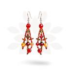 Luzy Seed Bead Dangly Earrings - Guatemala