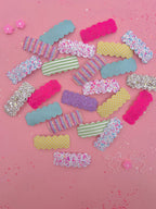 Kiwi Twist Glitter Snap Clip by Evie Pearl Handmade