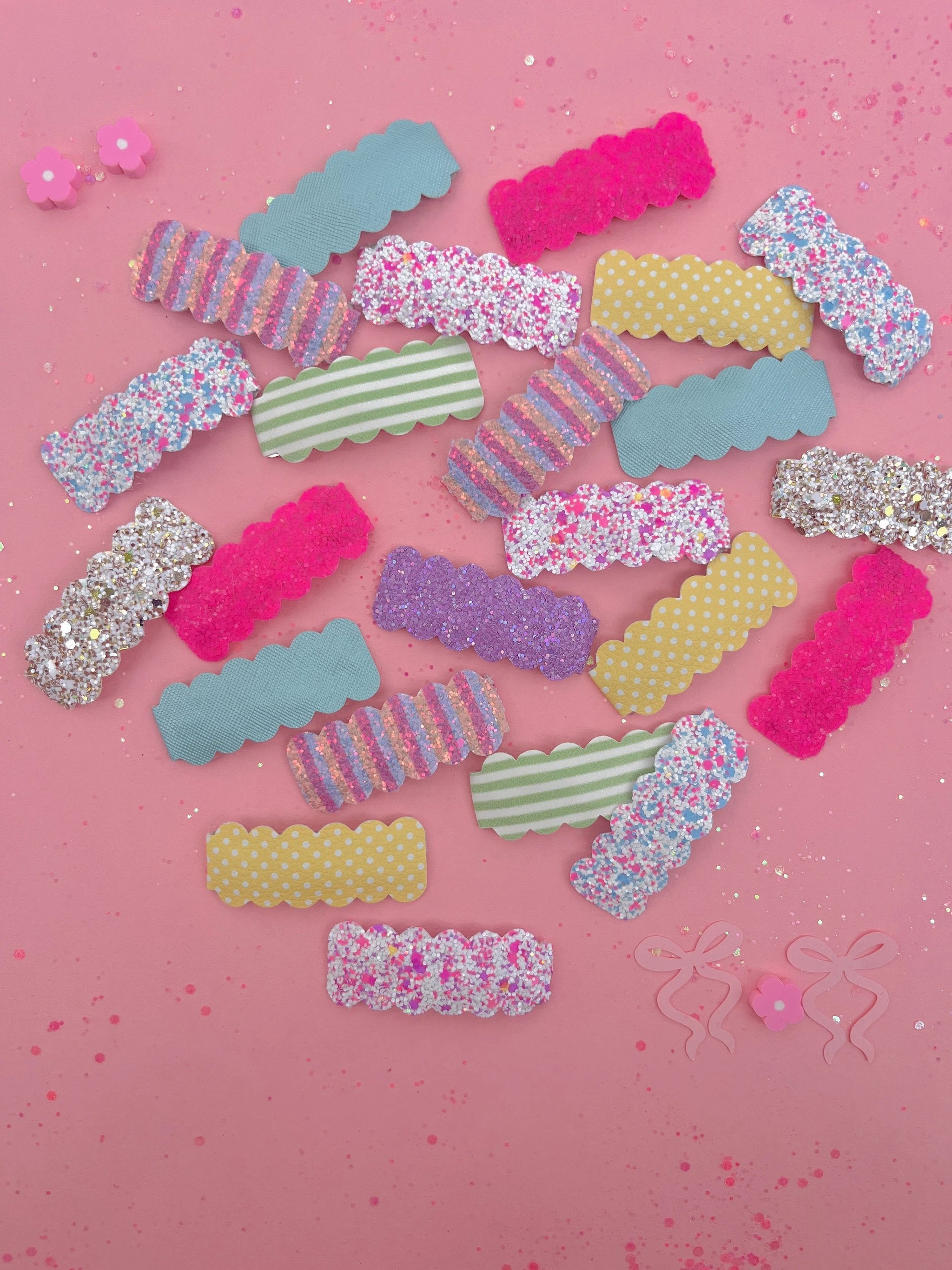Kiwi Twist Glitter Snap Clip by Evie Pearl Handmade