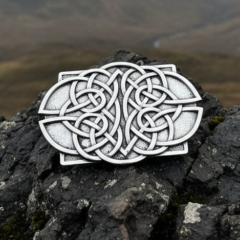 Large Celtic Kilt Belt Buckle - Handmade in Scotland